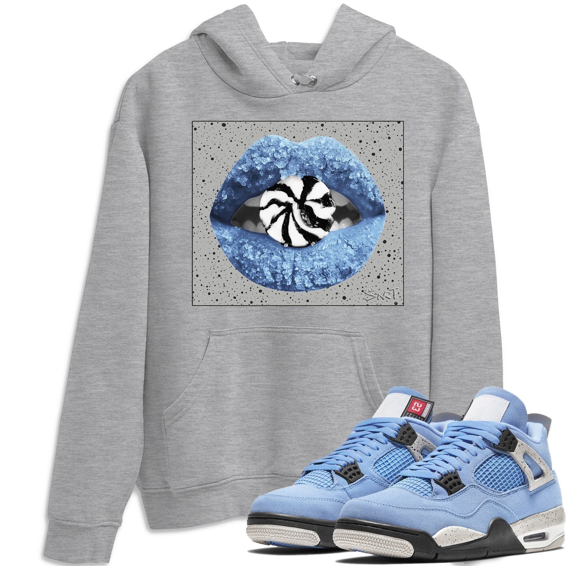 Jordan 4 University Blue Sneaker Match Tees Lips Candy Sneaker Tees Jordan 4 University Blue Sneaker Release Tees Unisex Shirts