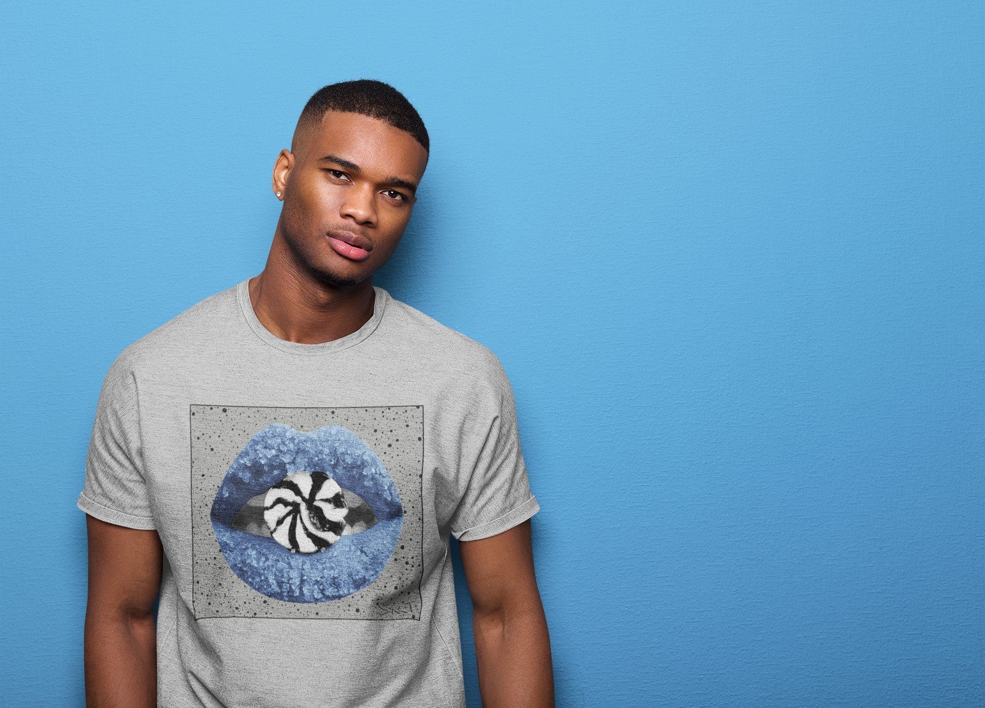 Jordan 4 University Blue Sneaker Match Tees Lips Candy Sneaker Tees Jordan 4 University Blue Sneaker Release Tees Unisex Shirts