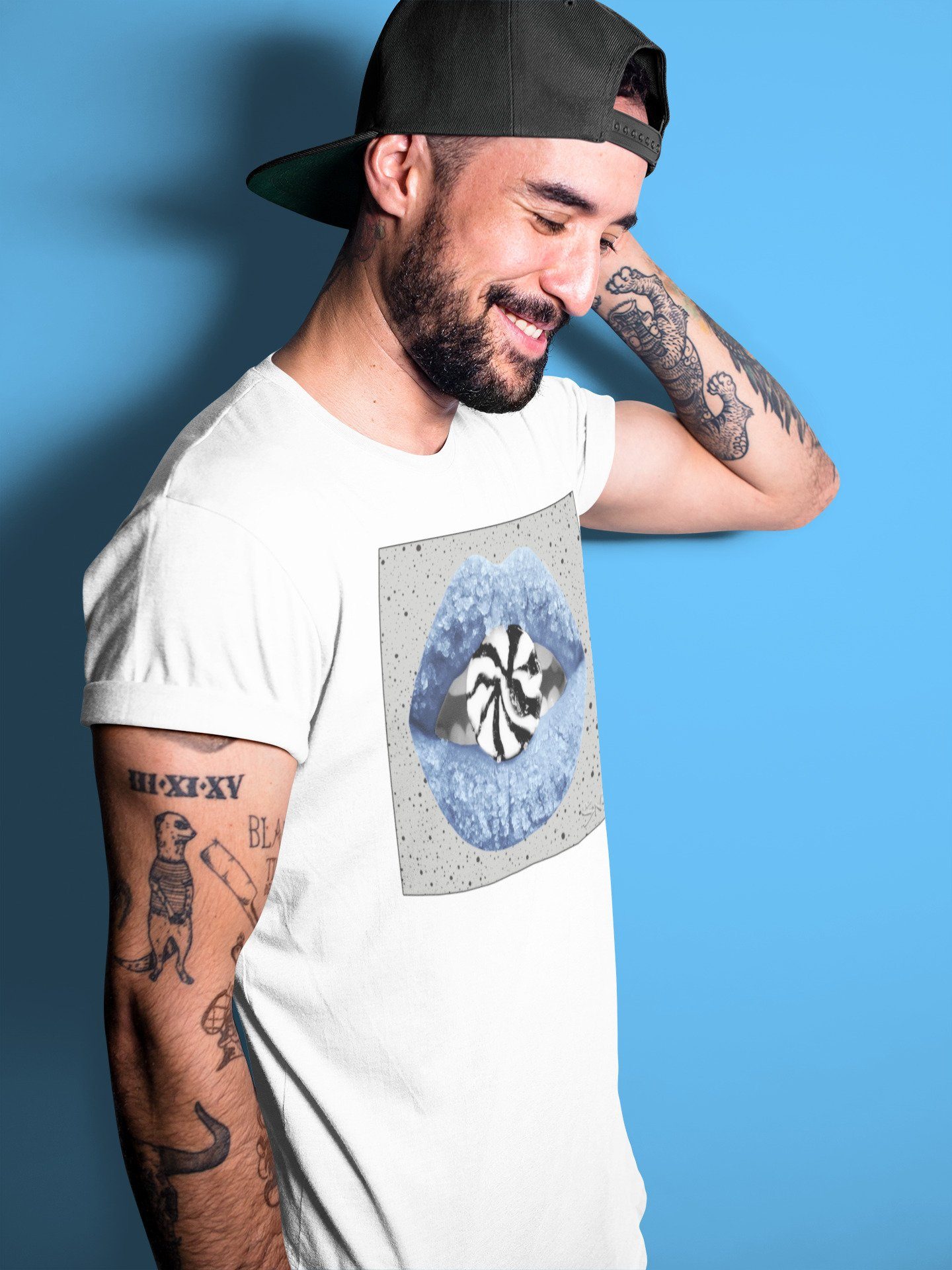 Jordan 4 University Blue Sneaker Match Tees Lips Candy Sneaker Tees Jordan 4 University Blue Sneaker Release Tees Unisex Shirts