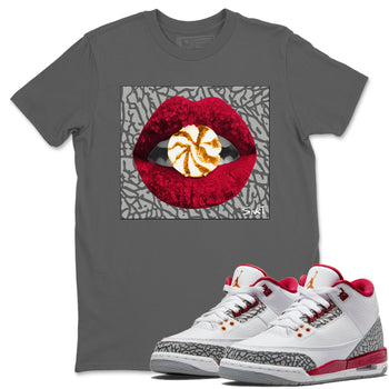 Jordan 3 Cardinal Sneaker Match Tees Lips Candy Sneaker Tees Jordan 3 Cardinal Sneaker Release Tees Unisex Shirts