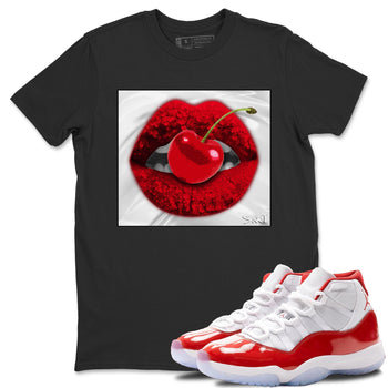 Jordan 11 Cherry Sneaker Match Tees Lips Cherry Sneaker Tees Jordan 11 Cherry Sneaker Release Tees Unisex Shirts