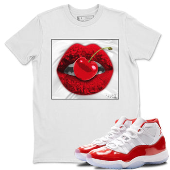 Jordan 11 Cherry Sneaker Match Tees Lips Cherry Sneaker Tees Jordan 11 Cherry Sneaker Release Tees Unisex Shirts