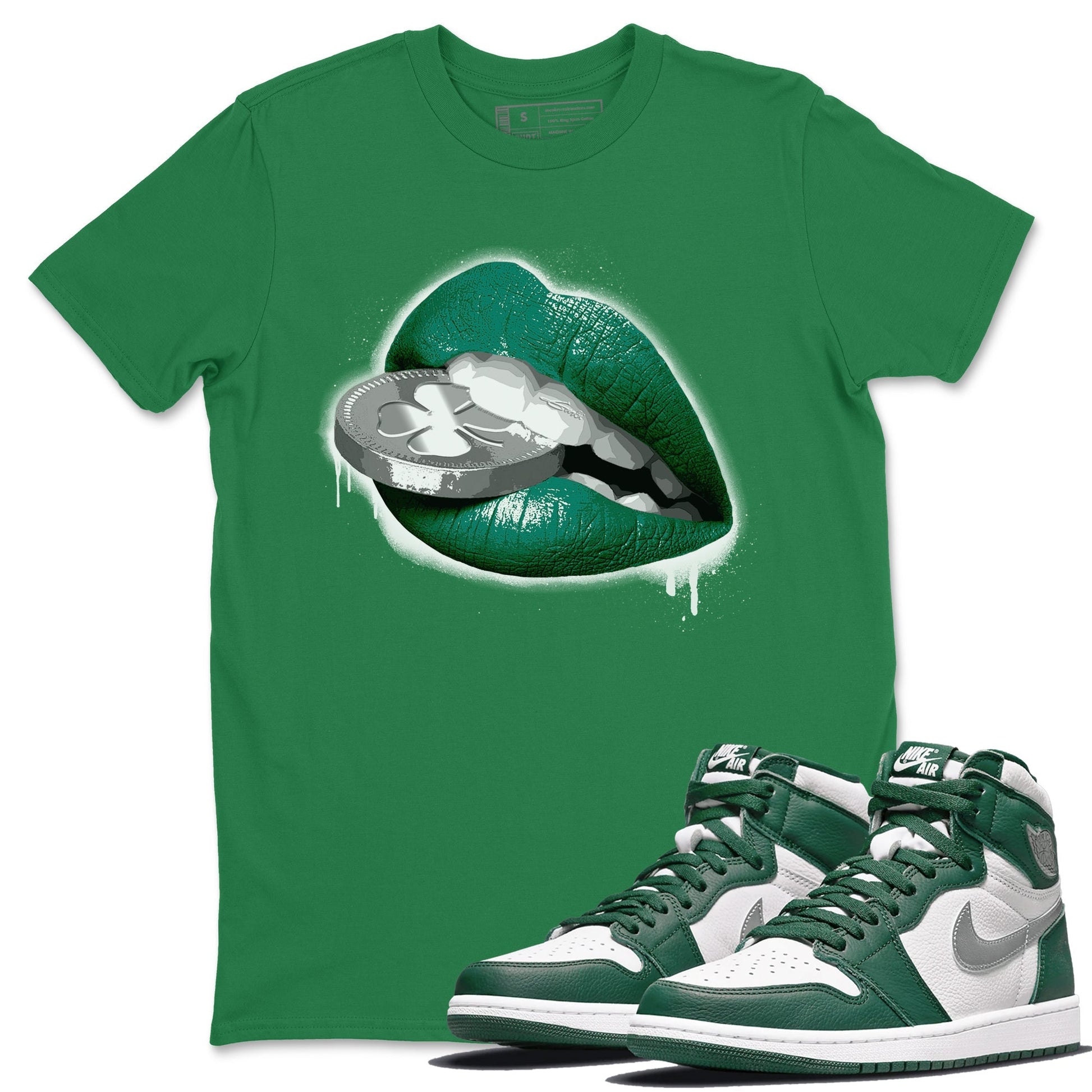 Jordan 1 Gorge Green Sneaker Match Tees Lips Coin Sneaker Tees Jordan 1 Gorge Green Sneaker Release Tees Unisex Shirts