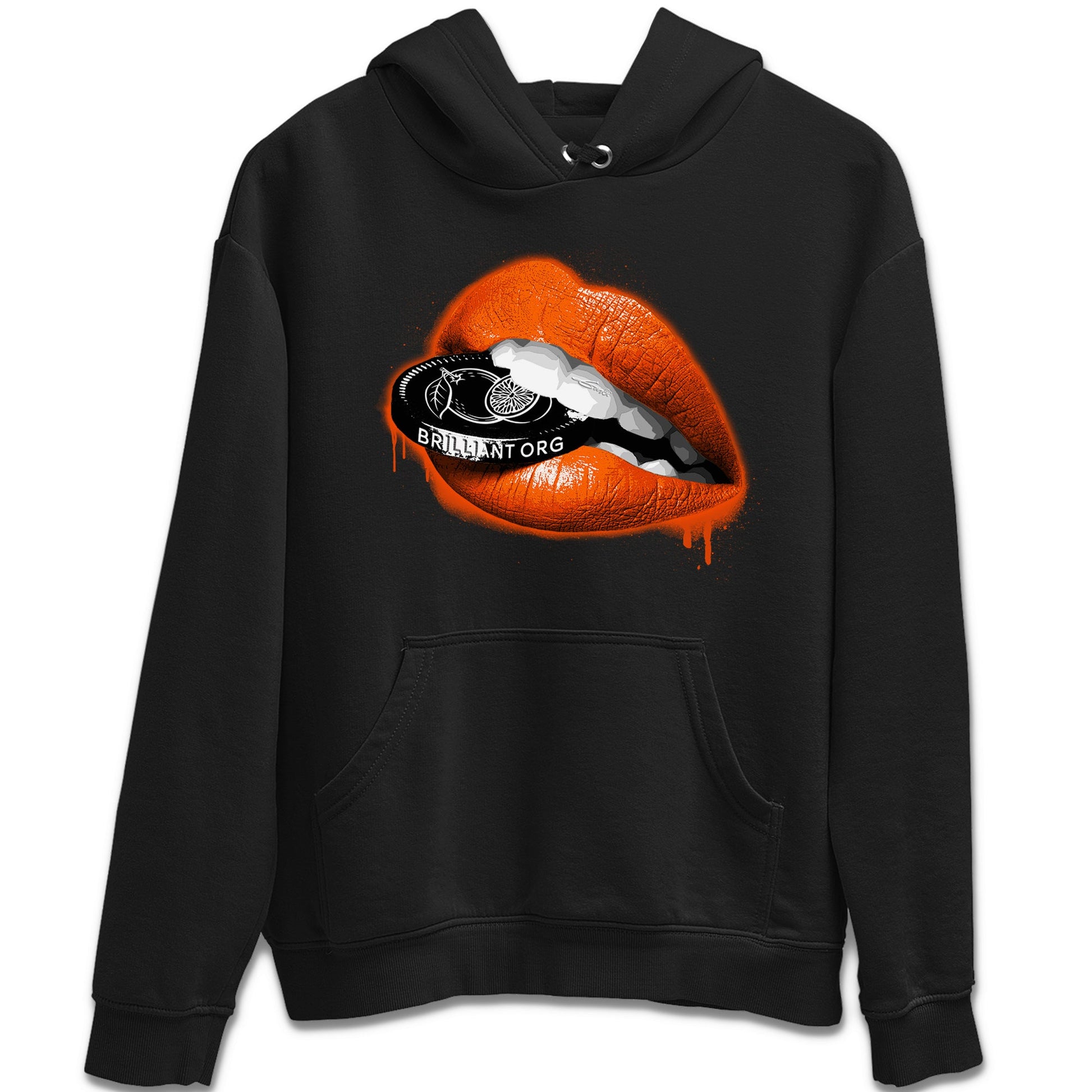 Air Jordan 12 Brilliant Orange Sneaker Match Tees Lips Coin Sneaker Tees 12s Brilliant Orange Tee Unisex Shirts Black 2