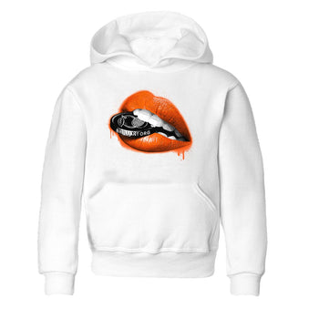 Air Jordan 12 Brilliant Orange Sneaker Match Tees Lips Coin Sneaker Tees 12s Brilliant Orange Tee Kids Shirts White 2