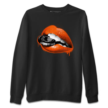 Air Jordan 12 Brilliant Orange Sneaker Match Tees Lips Coin Sneaker Tees 12s Brilliant Orange Tee Unisex Shirts Black 2