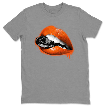 Air Jordan 12 Brilliant Orange Sneaker Match Tees Lips Coin Sneaker Tees 12s Brilliant Orange Tee Unisex Shirts Heather Grey 2