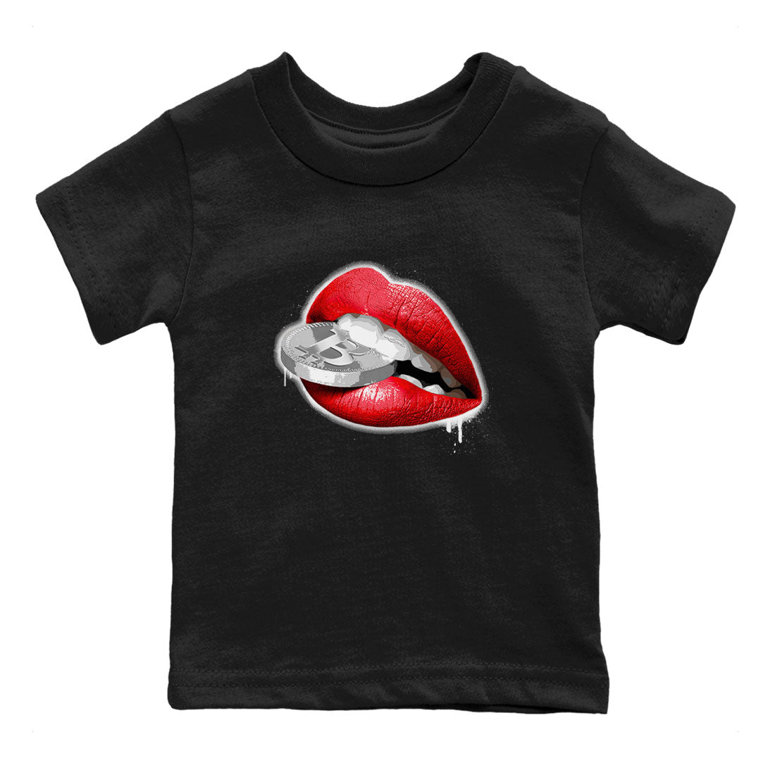 12s Cherry shirt to match jordans Lips Coin sneaker tees Air Jordan 12 Cherry SNRT Sneaker Release Tees Baby Toddler Black 2 T-Shirt