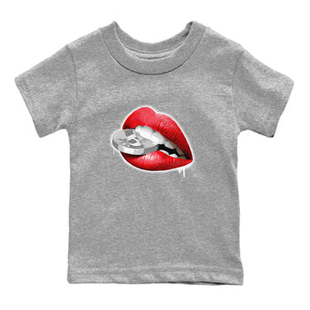 12s Cherry shirt to match jordans Lips Coin sneaker tees Air Jordan 12 Cherry SNRT Sneaker Release Tees Baby Toddler Heather Grey 2 T-Shirt