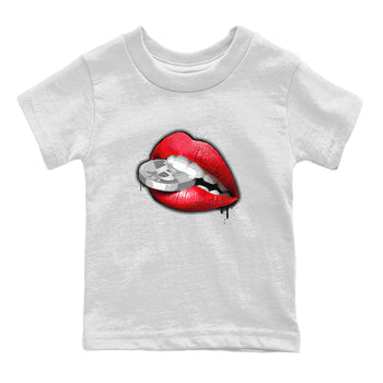 12s Cherry shirt to match jordans Lips Coin sneaker tees Air Jordan 12 Cherry SNRT Sneaker Release Tees Baby Toddler White 2 T-Shirt