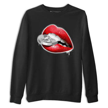 12s Cherry shirt to match jordans Lips Coin sneaker tees Air Jordan 12 Cherry SNRT Sneaker Release Tees Unisex Black 2 T-Shirt