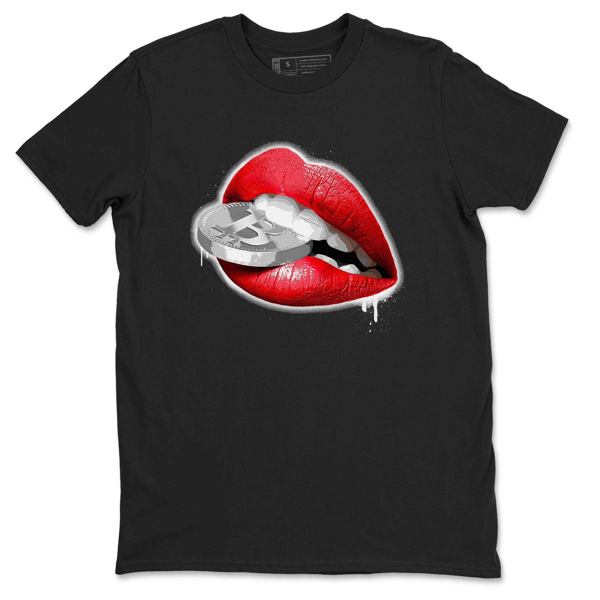 12s Cherry shirt to match jordans Lips Coin sneaker tees Air Jordan 12 Cherry SNRT Sneaker Release Tees Unisex Black 2 T-Shirt