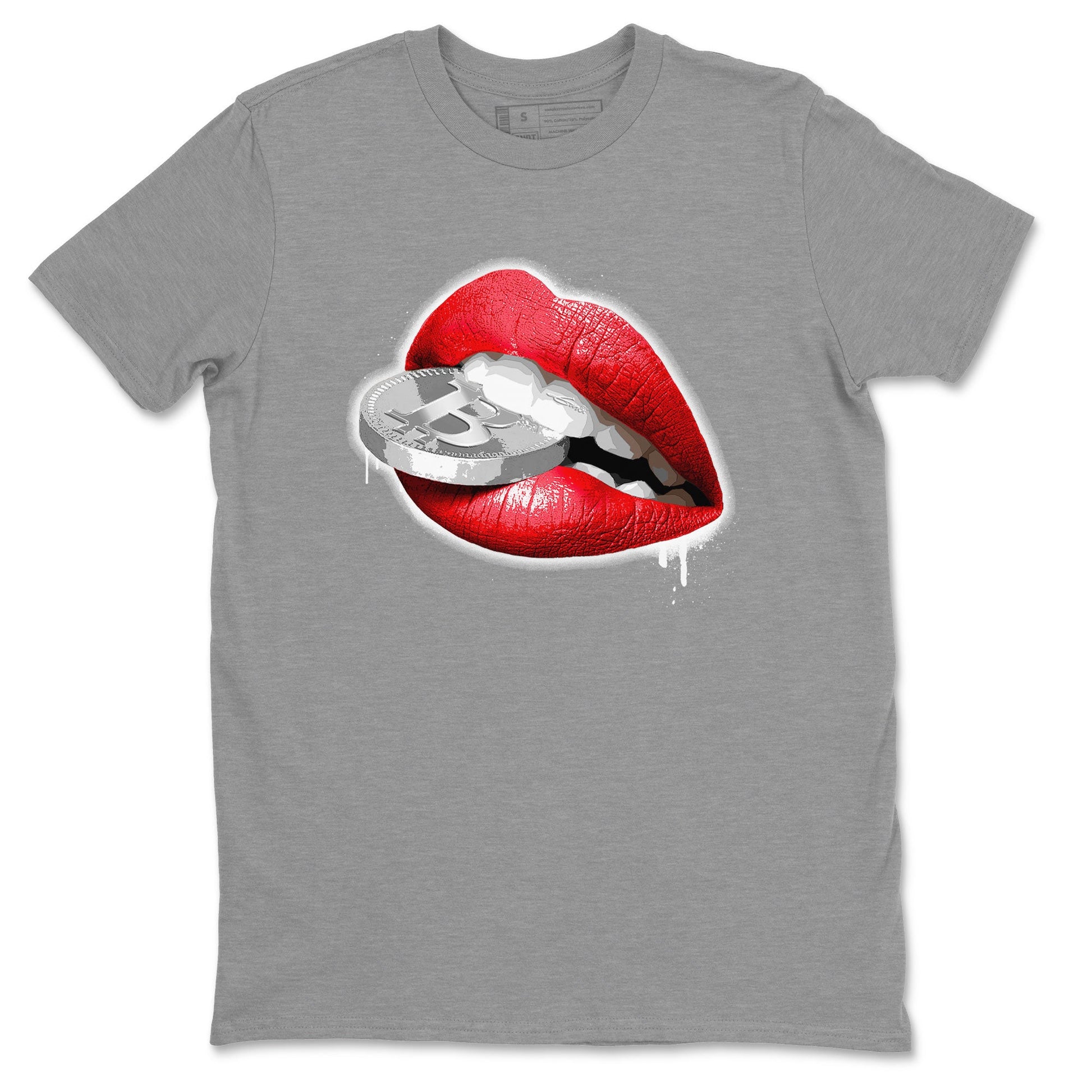 12s Cherry shirt to match jordans Lips Coin sneaker tees Air Jordan 12 Cherry SNRT Sneaker Release Tees Unisex Heather Grey 2 T-Shirt