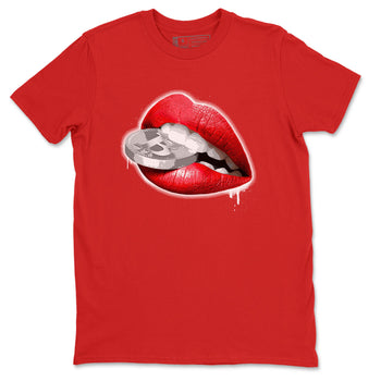12s Cherry shirt to match jordans Lips Coin sneaker tees Air Jordan 12 Cherry SNRT Sneaker Release Tees Unisex Red 2 T-Shirt
