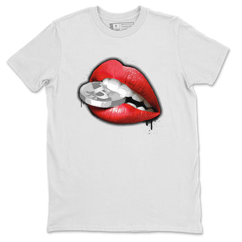 12s Cherry shirt to match jordans Lips Coin sneaker tees Air Jordan 12 Cherry SNRT Sneaker Release Tees Unisex White 2 T-Shirt