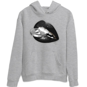 Air Jordan 14 Metallic Silver Sneaker Match Tees Lips Coin Sneaker Tees Jordan 14 WMNS Metallic Silver Sneaker Release Tees Unisex Shirts Heather Grey 2