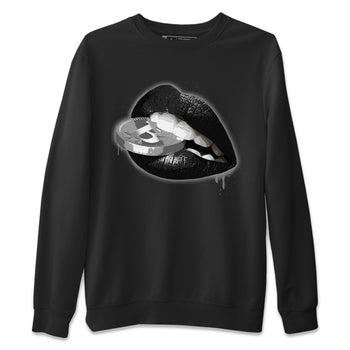 Air Jordan 14 Metallic Silver Sneaker Match Tees Lips Coin Sneaker Tees Jordan 14 WMNS Metallic Silver Sneaker Release Tees Unisex Shirts Black 2