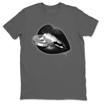 Air Jordan 14 Metallic Silver Sneaker Match Tees Lips Coin Sneaker Tees Jordan 14 WMNS Metallic Silver Sneaker Release Tees Unisex Shirts Cool Grey 2