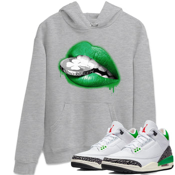 Air Jordan 3 Lucky Green Sneaker Match Tees Lips Coin Sneaker Tees Air Jordan 3 WMNS Lucky Green Sneaker Release Tees Unisex Shirts Heather Grey 1