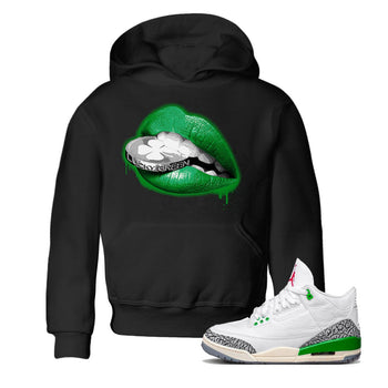 Air Jordan 3 Lucky Green Lips Coin Baby and Kids Sneaker Tees Air Jordan 3 WMNS Lucky Green Kids Sneaker Tees Washing and Care Tip