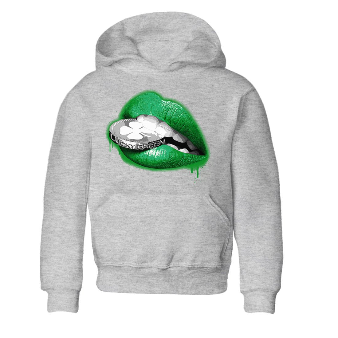 Air Jordan 3 Lucky Green Sneaker Match Tees Lips Coin Sneaker Tees Air Jordan 3 WMNS Lucky Green Sneaker Release Tees Kids Shirts Heather Grey 2