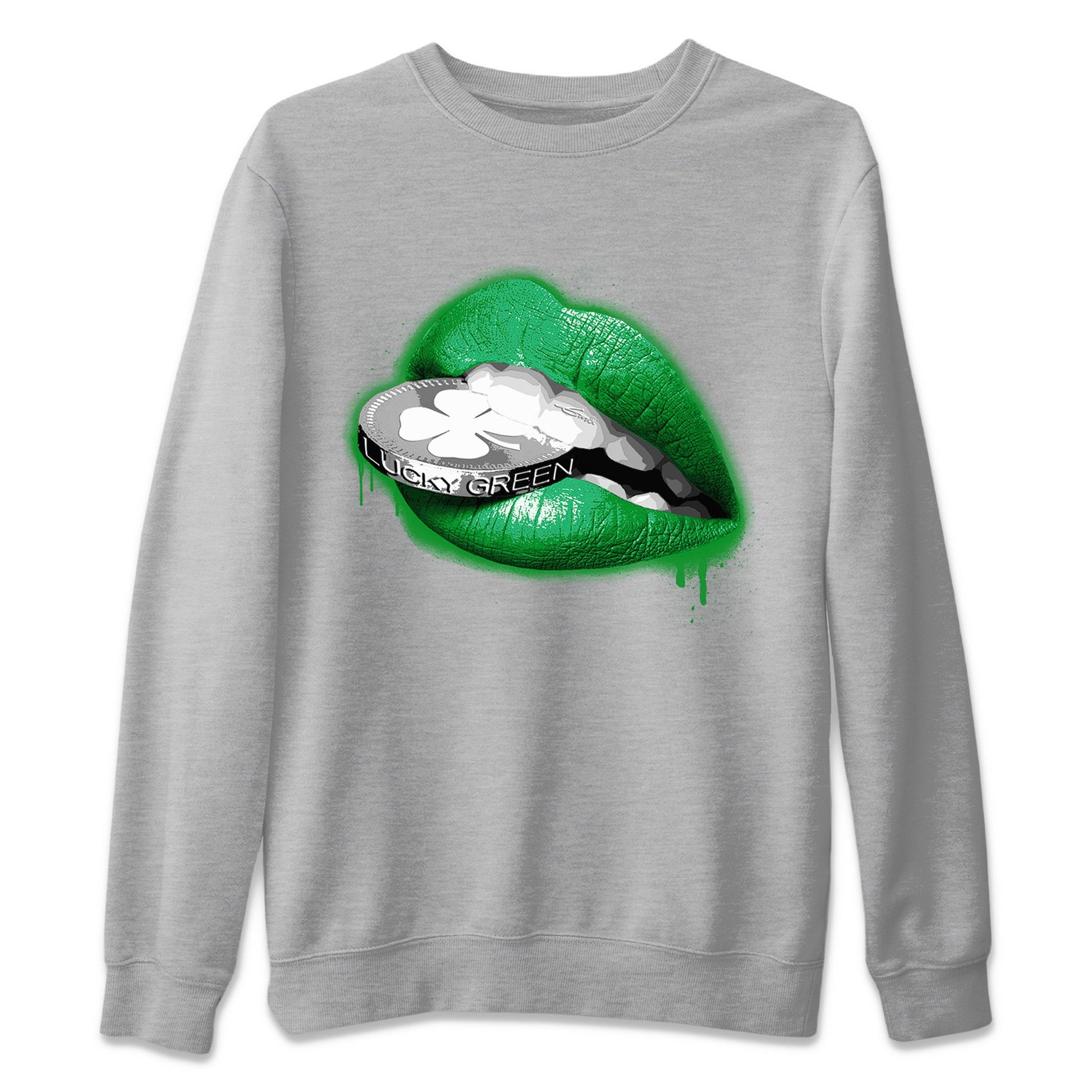 Air Jordan 3 Lucky Green Sneaker Match Tees Lips Coin Sneaker Tees Air Jordan 3 WMNS Lucky Green Sneaker Release Tees Unisex Shirts Heather Grey 2