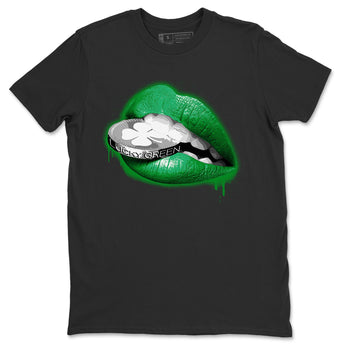 Air Jordan 3 Lucky Green Sneaker Match Tees Lips Coin Sneaker Tees Air Jordan 3 WMNS Lucky Green Sneaker Release Tees Unisex Shirts Black 2