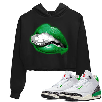 Air Jordan 3 Lucky Green Sneaker Match Tees Lips Coin Sneaker Tees Air Jordan 3 WMNS Lucky Green Sneaker Release Tees Women's Shirts Black 1