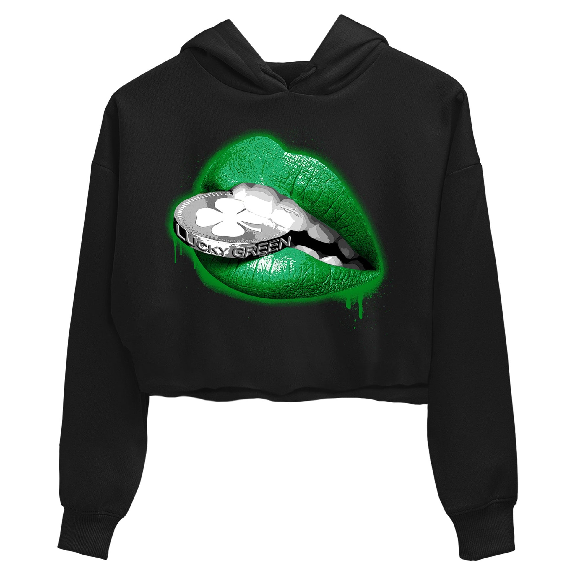 Air Jordan 3 Lucky Green Sneaker Match Tees Lips Coin Sneaker Tees Air Jordan 3 WMNS Lucky Green Sneaker Release Tees Women's Shirts Black 2