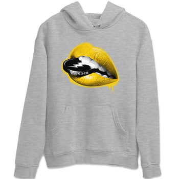 Air Jordan 4 Thunder Sneaker Match Tees Lips Coin Sneaker Tees Air Jordan 4 Retro Thunder Sneaker Release Tees Unisex Shirts Heather Grey 2
