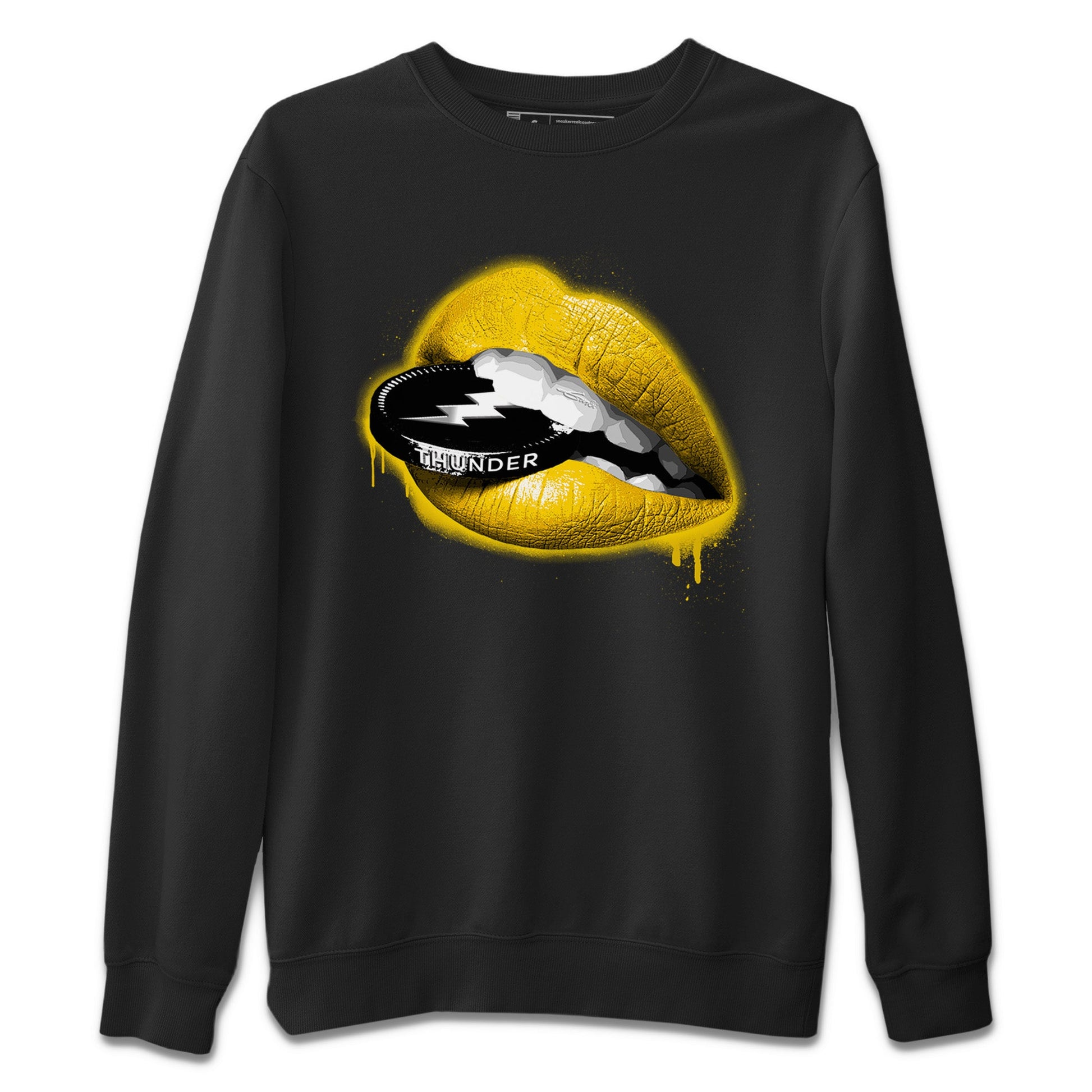 Air Jordan 4 Thunder Sneaker Match Tees Lips Coin Sneaker Tees Air Jordan 4 Retro Thunder Sneaker Release Tees Unisex Shirts Black 2