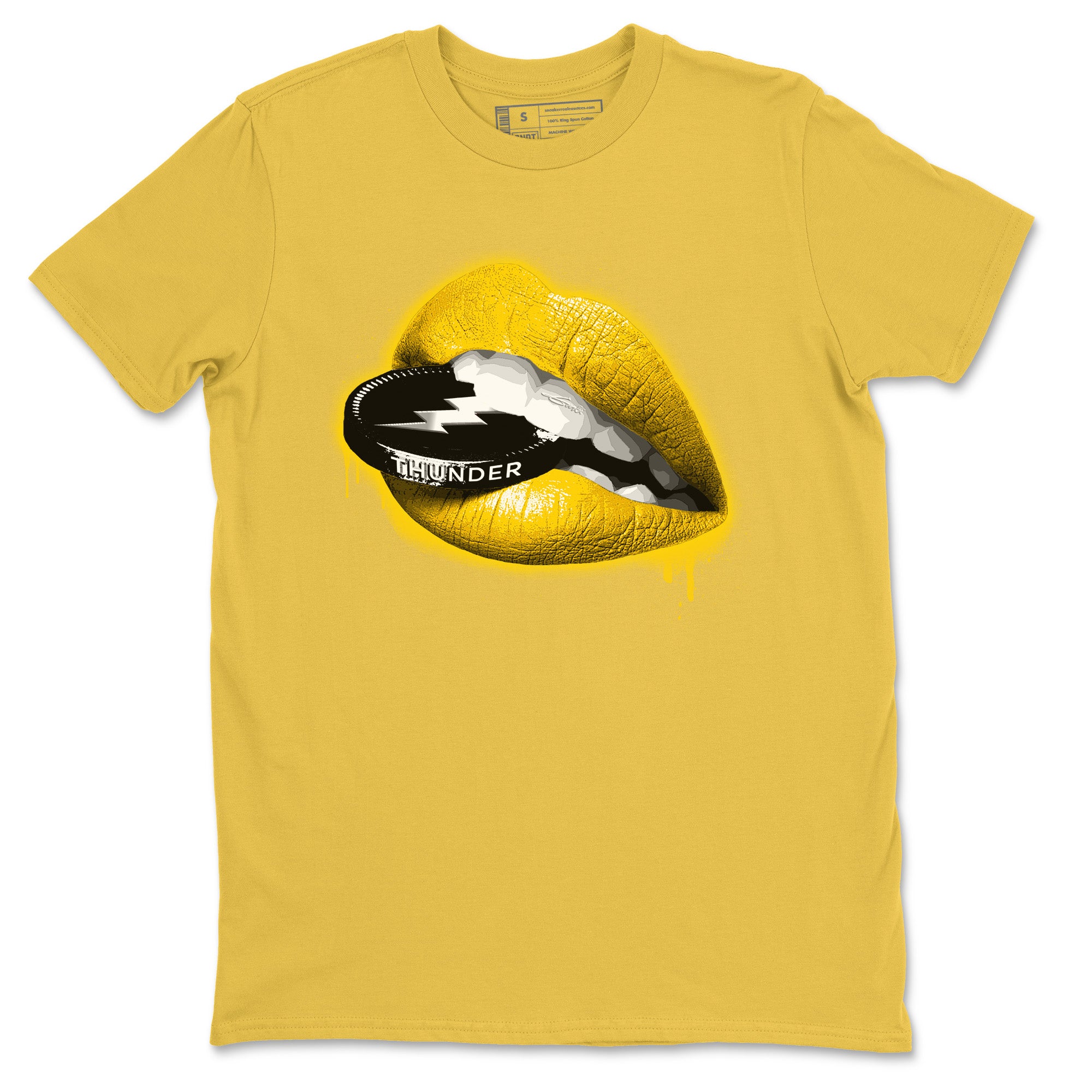 Lips Coin Unisex Tops - Air Jordan 4 Thunder - SNRT Sneaker Tee