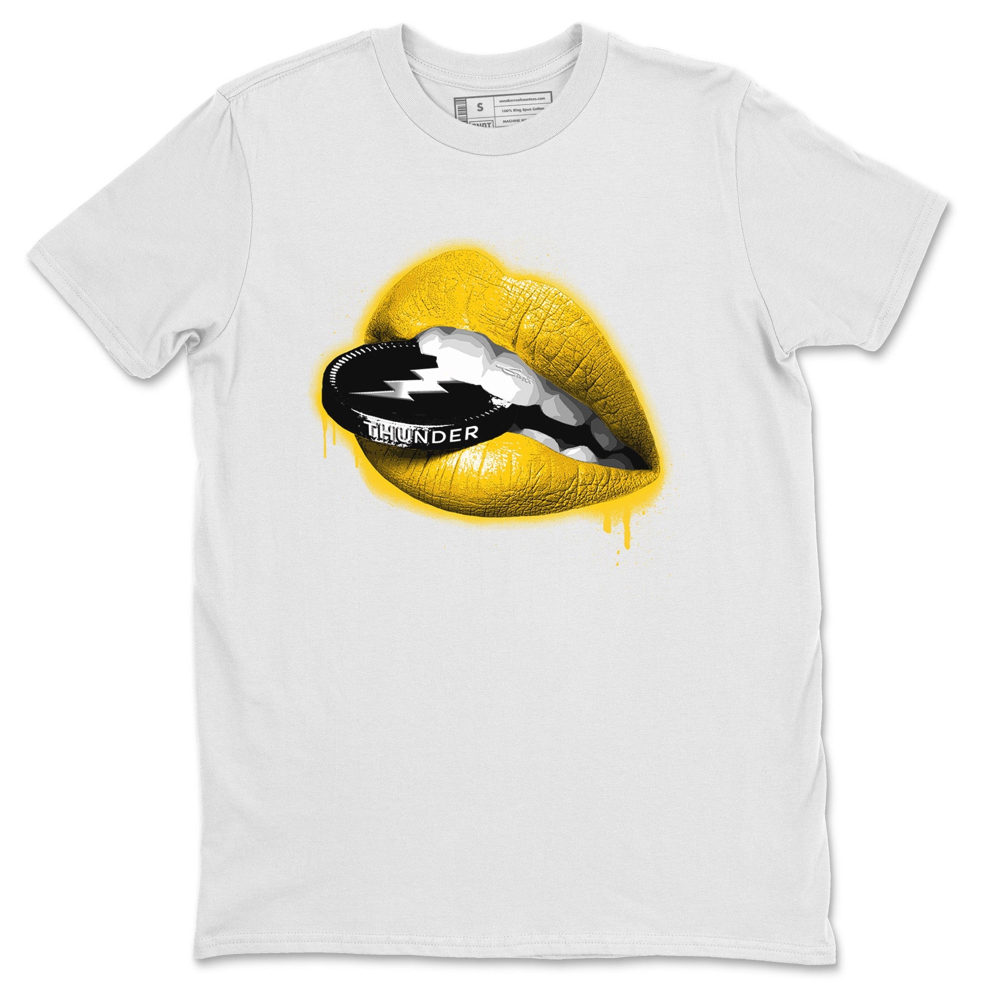 Air Jordan 4 Thunder Sneaker Match Tees Lips Coin Sneaker Tees Air Jordan 4 Retro Thunder Sneaker Release Tees Unisex Shirts White 2