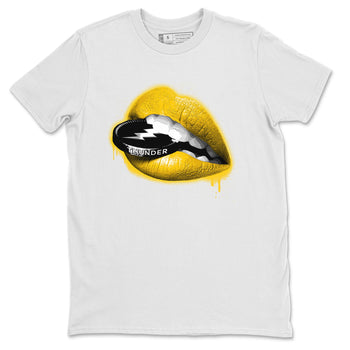Air Jordan 4 Thunder Sneaker Match Tees Lips Coin Sneaker Tees Air Jordan 4 Retro Thunder Sneaker Release Tees Unisex Shirts White 2