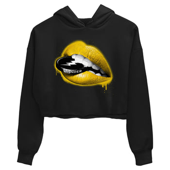 Air Jordan 4 Thunder Sneaker Match Tees Lips Coin Sneaker Tees Air Jordan 4 Retro Thunder Sneaker Release Tees Women's Shirts Black 2