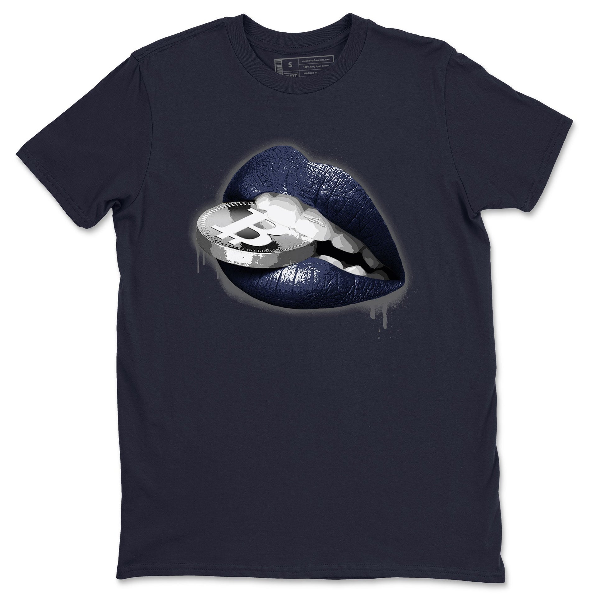 Midnight Navy 5s shirt to match jordans Lips Coin sneaker tees Air Jordan 5 Retro Midnight Navy SNRT Sneaker Release Tees Unisex Navy 2 T-Shirt