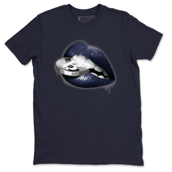 Midnight Navy 5s shirt to match jordans Lips Coin sneaker tees Air Jordan 5 Retro Midnight Navy SNRT Sneaker Release Tees Unisex Navy 2 T-Shirt