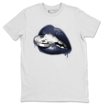 Midnight Navy 5s shirt to match jordans Lips Coin sneaker tees Air Jordan 5 Retro Midnight Navy SNRT Sneaker Release Tees Unisex White 2 T-Shirt