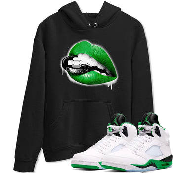 AJ5 Retro Lucky Green shirt to match jordans Lips Coin sneaker tees Air Jordan 5 Retro Lucky Green SNRT Sneaker Tees Casual Crew Neck T-Shirt Unisex Black 1 T-Shirt