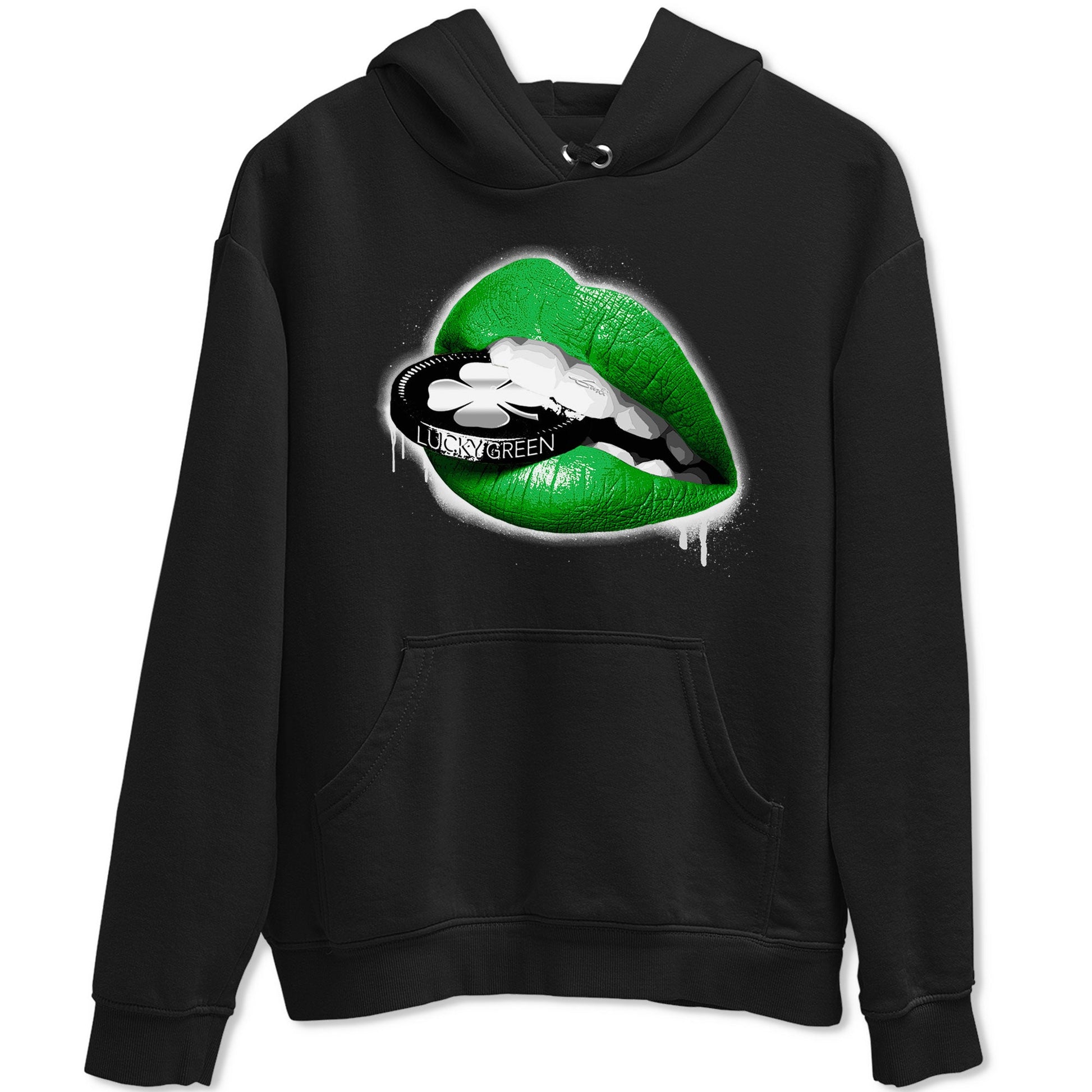 AJ5 Retro Lucky Green shirt to match jordans Lips Coin sneaker tees Air Jordan 5 Retro Lucky Green SNRT Sneaker Tees Casual Crew Neck T-Shirt Unisex Black 2 T-Shirt