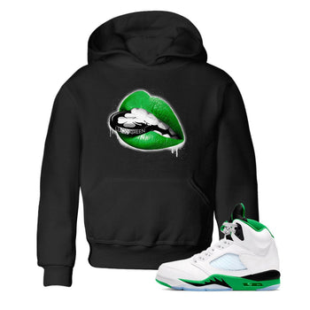 AJ5 Retro Lucky Green shirt to match jordans Lips Coin sneaker tees Air Jordan 5 Retro Lucky Green SNRT Sneaker Tees Casual Crew Neck T-Shirt Baby Toddler Black 1 T-Shirt