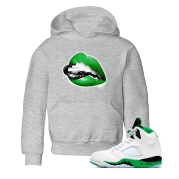 AJ5 Retro Lucky Green shirt to match jordans Lips Coin sneaker tees Air Jordan 5 Retro Lucky Green SNRT Sneaker Tees Casual Crew Neck T-Shirt Baby Toddler Heather Grey 1 T-Shirt