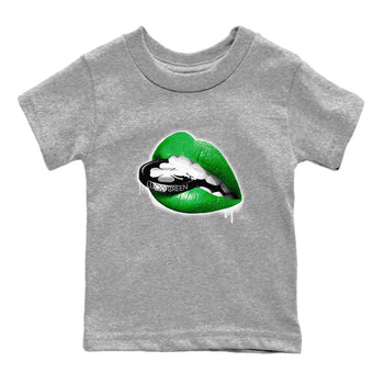 AJ5 Retro Lucky Green shirt to match jordans Lips Coin sneaker tees Air Jordan 5 Retro Lucky Green SNRT Sneaker Tees Casual Crew Neck T-Shirt Baby Toddler Heather Grey 2 T-Shirt