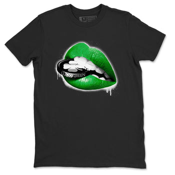 AJ5 Retro Lucky Green shirt to match jordans Lips Coin sneaker tees Air Jordan 5 Retro Lucky Green SNRT Sneaker Tees Casual Crew Neck T-Shirt Unisex Black 2 T-Shirt