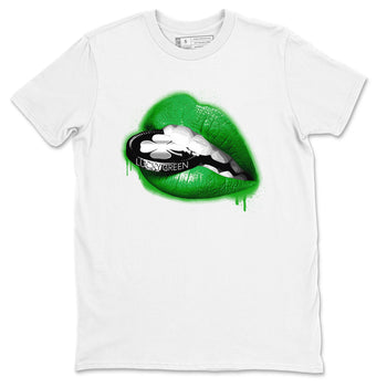 AJ5 Retro Lucky Green shirt to match jordans Lips Coin sneaker tees Air Jordan 5 Retro Lucky Green SNRT Sneaker Tees Casual Crew Neck T-Shirt Unisex White 2 T-Shirt