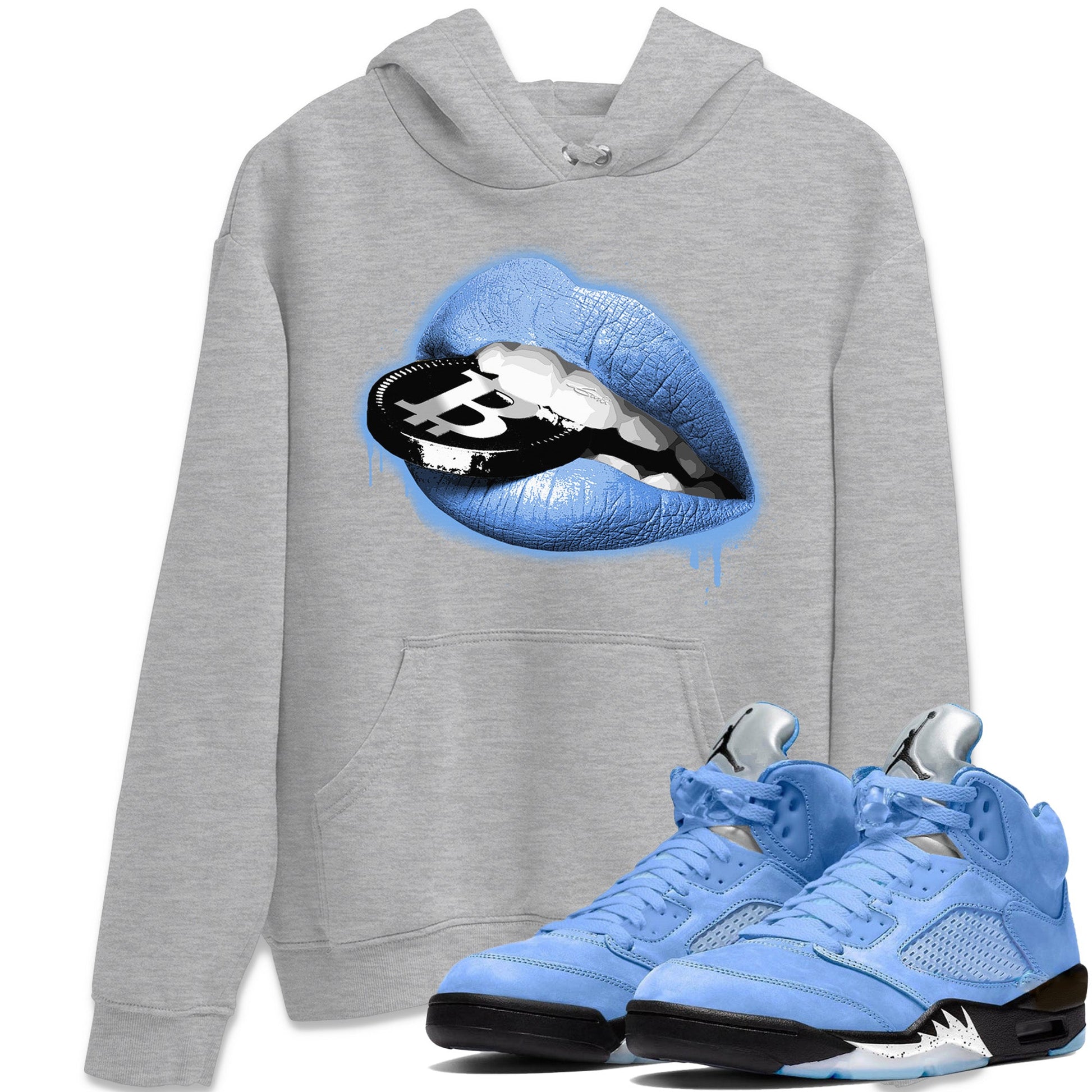 Jordan 5 UNC Sneaker Match Tees Lips Coin Sneaker Tees Jordan 5 UNC SNRT Sneaker Tees Unisex Shirts