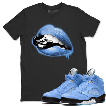 Jordan 5 UNC Sneaker Match Tees Lips Coin Sneaker Tees Jordan 5 UNC SNRT Sneaker Tees Unisex Shirts
