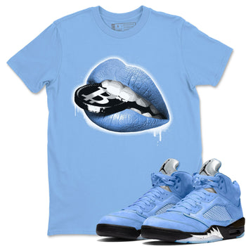 Jordan 5 UNC Sneaker Match Tees Lips Coin Sneaker Tees Jordan 5 UNC SNRT Sneaker Tees Unisex Shirts