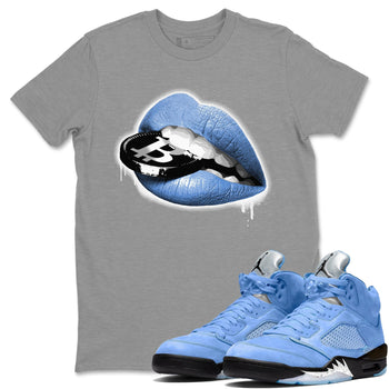 Jordan 5 UNC Sneaker Match Tees Lips Coin Sneaker Tees Jordan 5 UNC SNRT Sneaker Tees Unisex Shirts