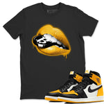 Jordan 1 Yellow Toe Sneaker Match Tees Lips Coin Sneaker Tees Jordan 1 Yellow Toe Sneaker Release Tees Unisex Shirts